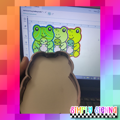 Frog Holding Turtle - NATOLLIE CREATIONS