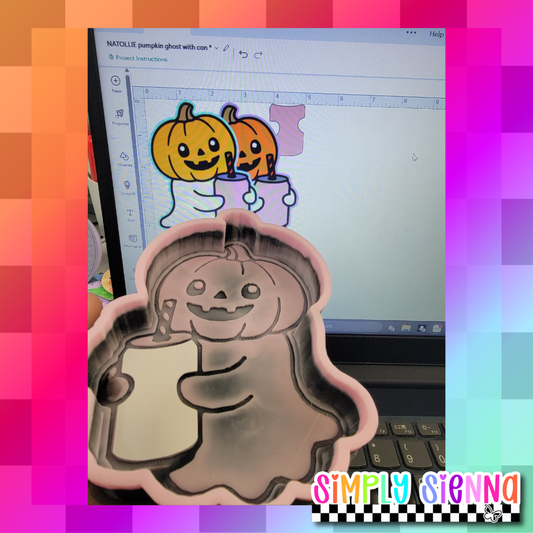 Pumpkin Ghost With Can - NATOLLIE CREATIONS