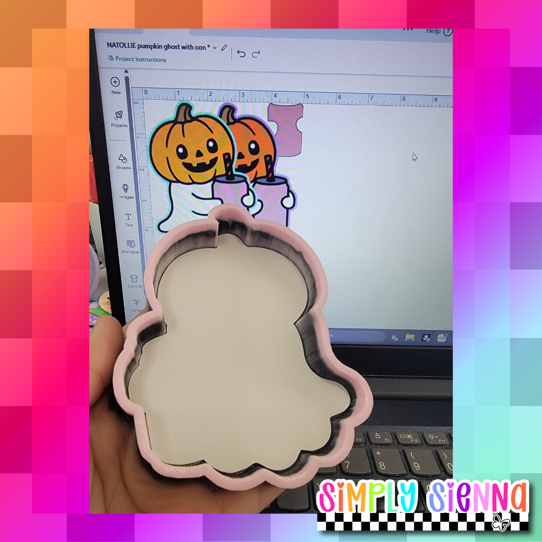 Pumpkin Ghost With Can - NATOLLIE CREATIONS