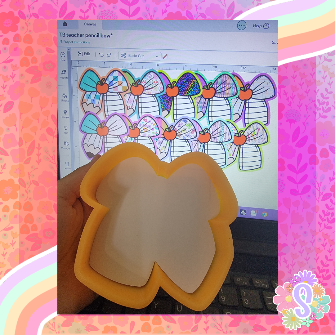 Teacher Pencil Bow - TB MOLDS