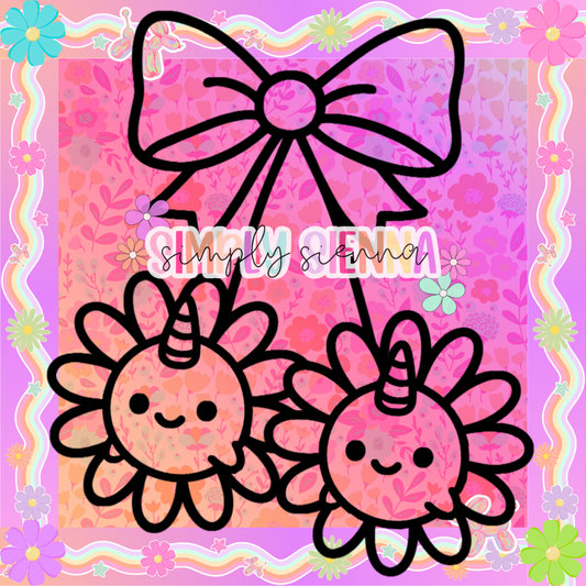 NARWHAL CHERRY DAISIES PNG