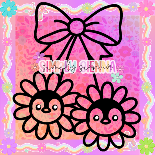 PENGUIN CHERRY DAISIES PNG