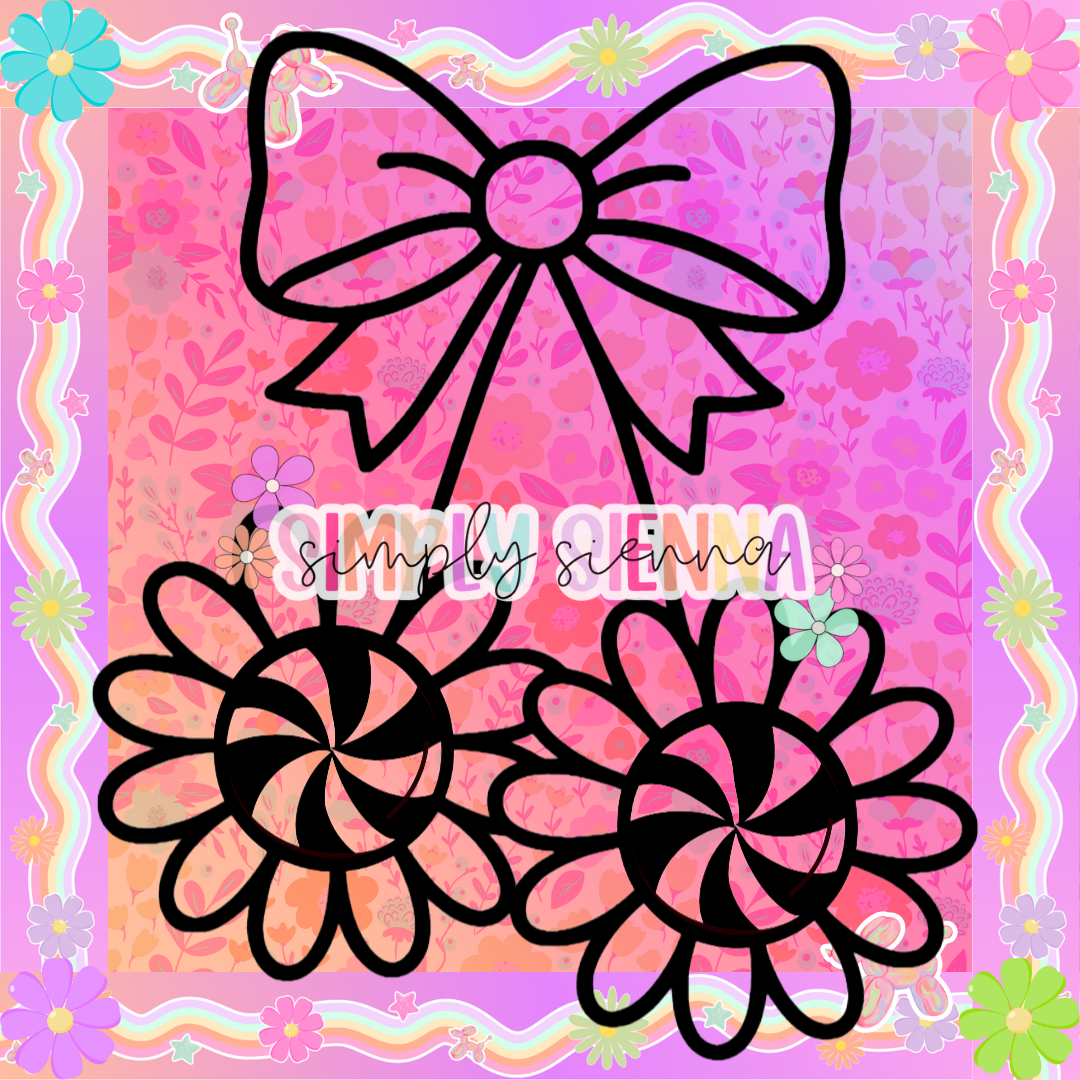 PEPPERMINT CHERRY DAISIES PNG