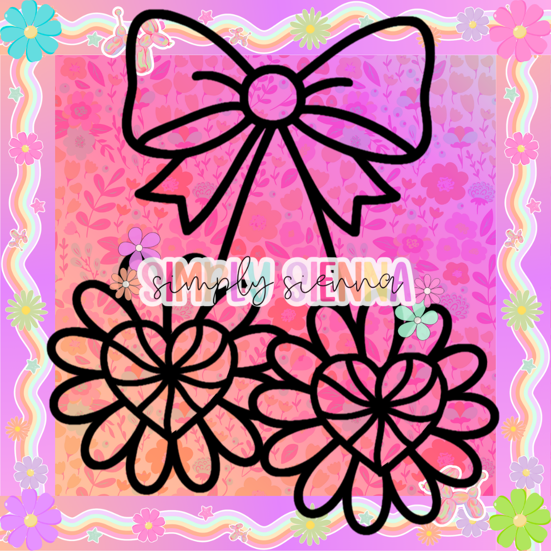 PEPPERMINT HEART CHERRY DAISIES PNG