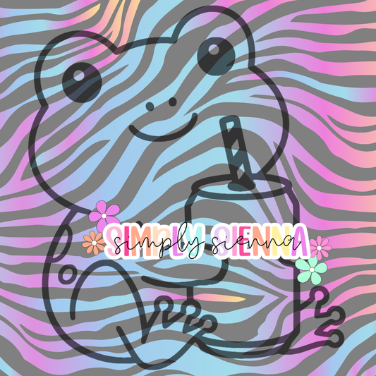 CUTIE FROG WITH CAN PNG