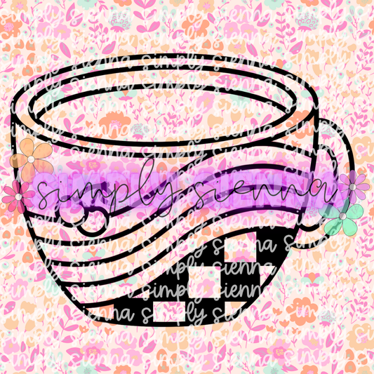 Rainbow Checkered Mug PNG