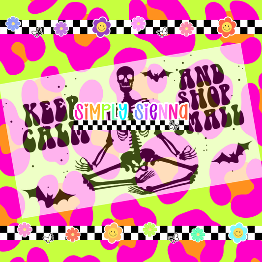 2.25X1.25 Keep Calm & Shop Small Skele & Bats - DOWNLOAD