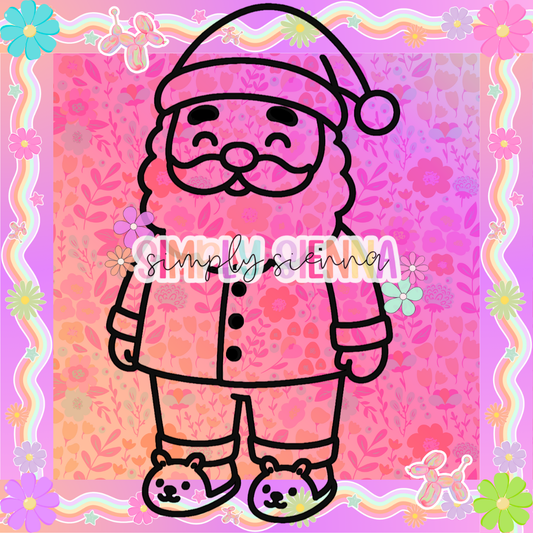 Santa In Pajamas PNG