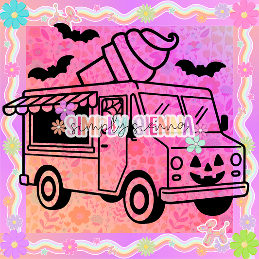 Spooky Ice Cream Truck PNG
