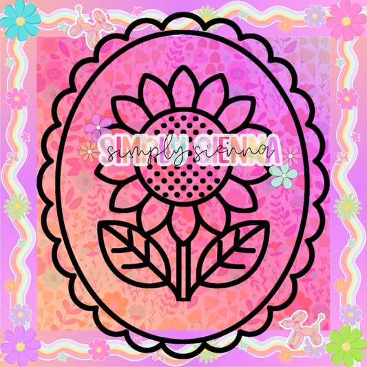 SUNFLOWER FRAME PNG
