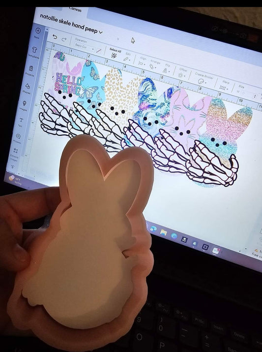 Peep With Skeleton Hand