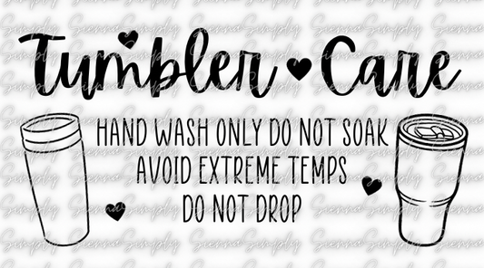 Tumbler Care Thermal Template