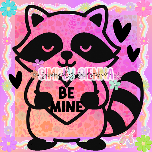 Valentine Raccoon PNG