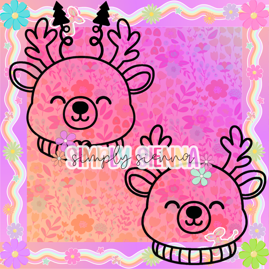 WINTER REINDEER HEAD PNG