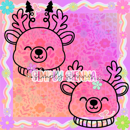 WINTER REINDEER HEAD PNG