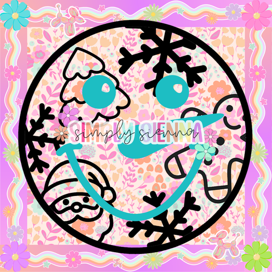 Winter Snowman Smiley PNG