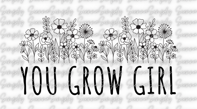 You Grow Girl Thermal Template