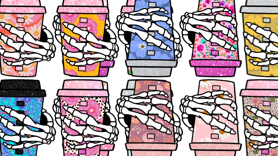 Hot Cup w/ Skeleton Hand