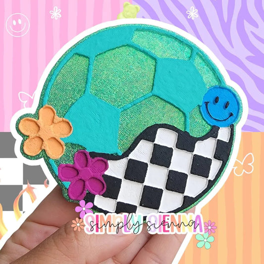 Checkered Retro Groovy Soccer Ball - FRESHIE