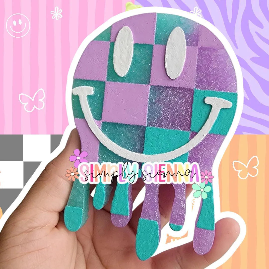 Checkered Drip Smiley - FRESHIE