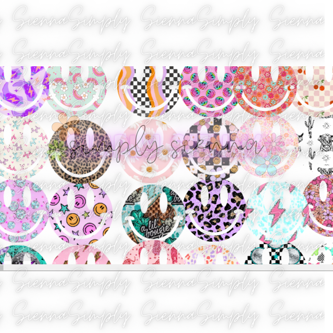 Checkered Smiley Flower - NATOLLIE CREATIONS