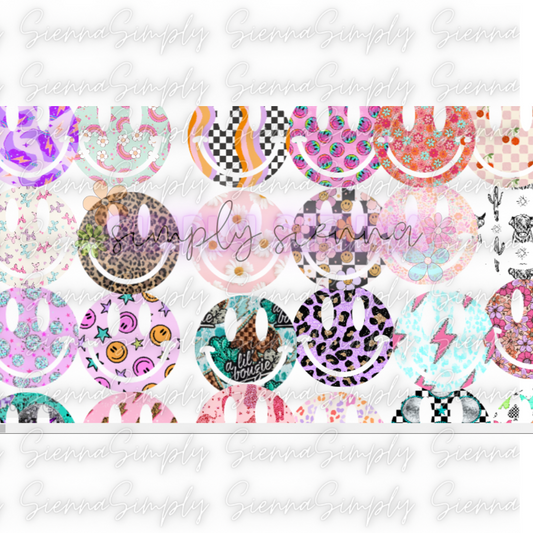Checkered Smiley Flower - NATOLLIE CREATIONS