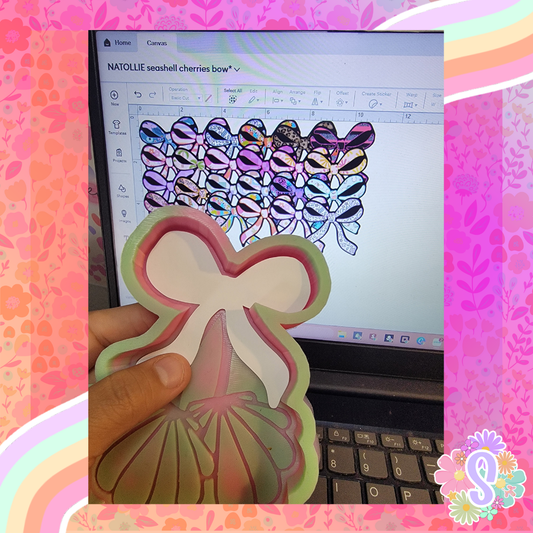 Seashell Cherries With Bow - NATOLLIE CREATIONS