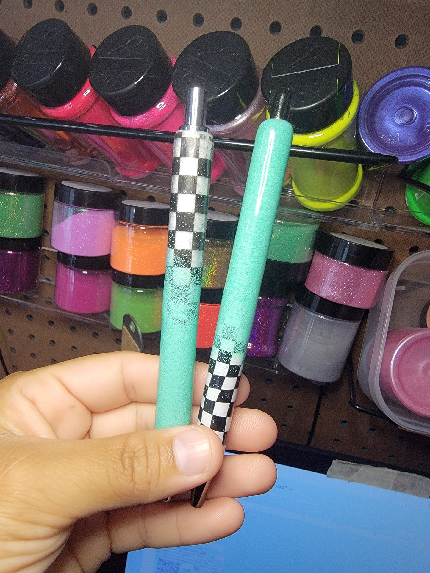 CUSTOM PEN - ombre checker