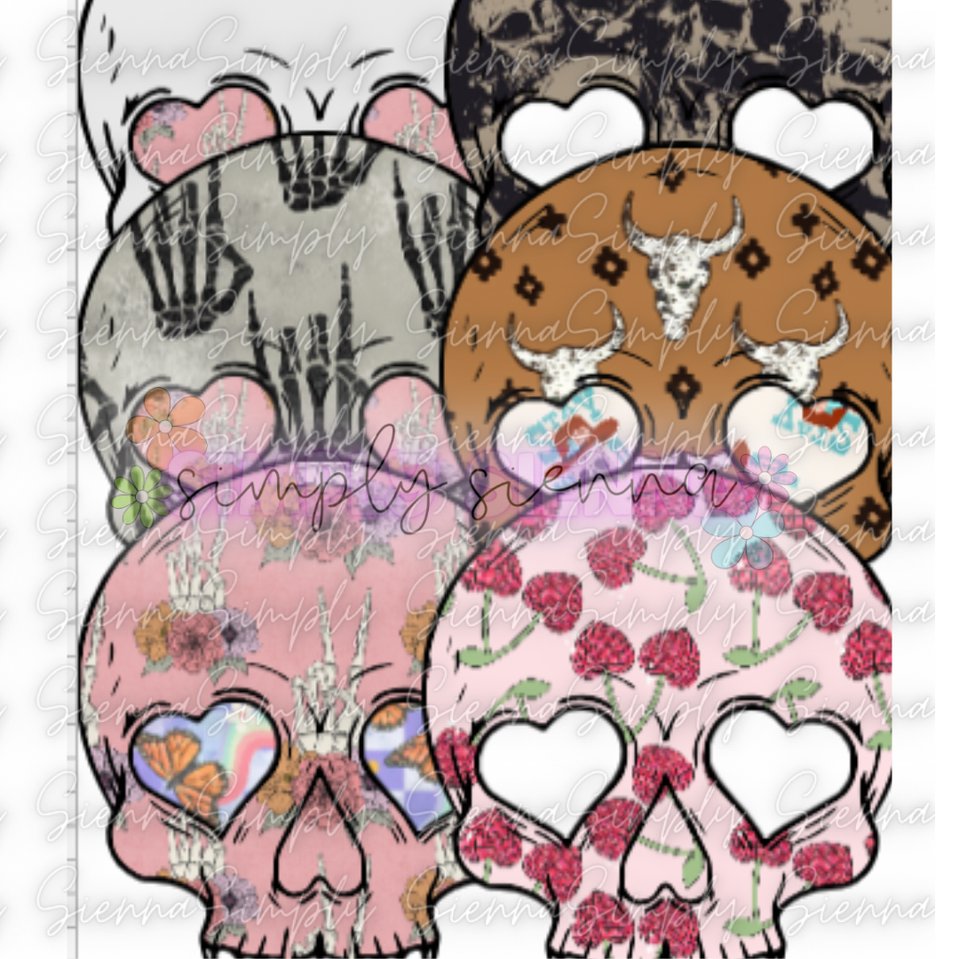Skull Heart Eyes - SOUTHERN GLITTER